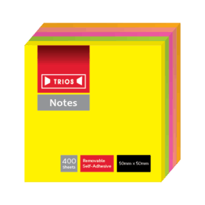 Stick Note Trios 2x2'' 5Colour Cube