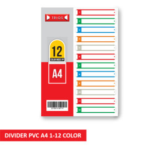 DIVIDER PVC A4 1-12 COLOR TRIOS