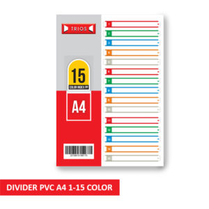 DIVIDER PVC A4 1-15 COLOR TRIOS