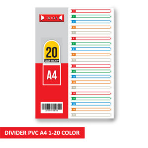 DIVIDER PVC A4 1-20 COLOR TRIOS