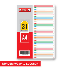 DIVIDER PVC A4 1-31 COLOR TRIOS