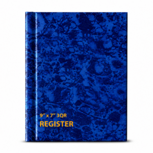 Register Book 9X7 3QR