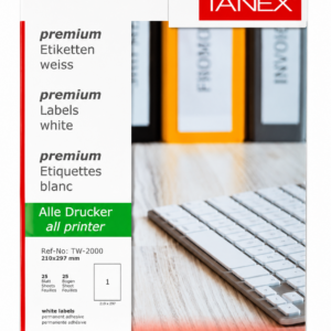 SELF ADHESIVE LABEL 1LABL TANEX(100SHTPKT)