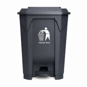 DUSTBIN PVC WITH PEDAL GREY 30LTR
